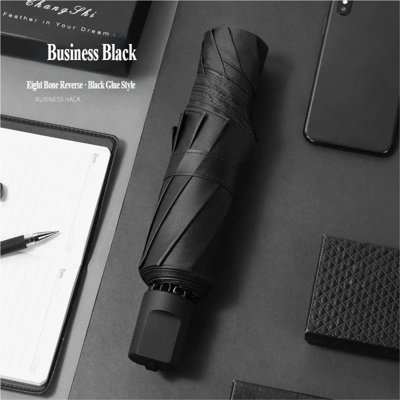 Oversized Umbrella for 2-3 People, Folding Black Coating, UV Protection, Sun & Rain Dual-Use