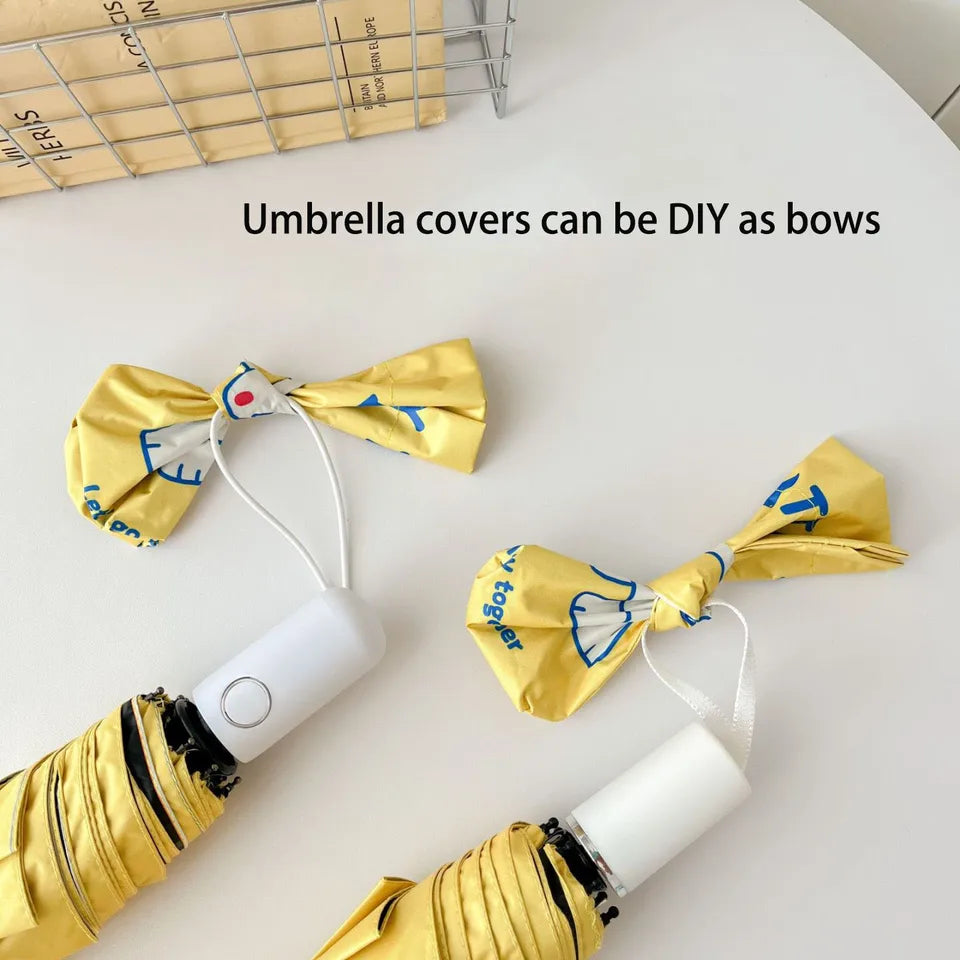 An outdoor travel umbrella with dog prints, a 50% discount mini sun umbrella, sun protection and UV protection,