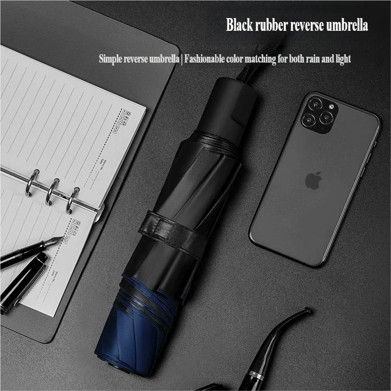 Oversized Umbrella for 2-3 People, Folding Black Coating, UV Protection, Sun & Rain Dual-Use