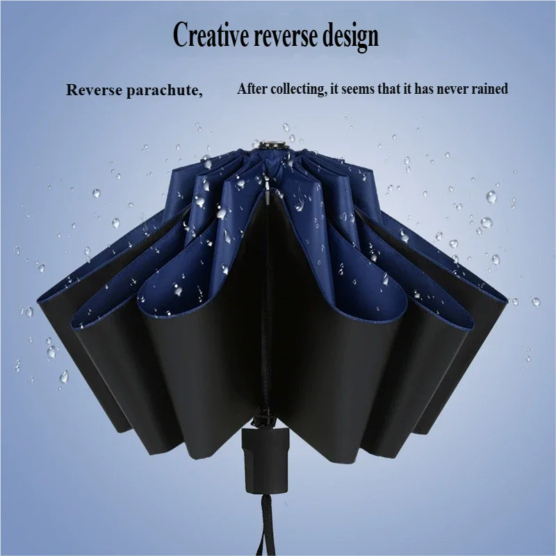 Oversized Umbrella for 2-3 People, Folding Black Coating, UV Protection, Sun & Rain Dual-Use