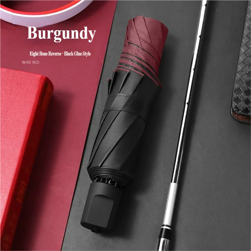 Oversized Umbrella for 2-3 People, Folding Black Coating, UV Protection, Sun & Rain Dual-Use