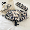 totes Automatic Open Close Water-Resistant Travel Folding Umbrella with Sun Protection, Leopard Spot